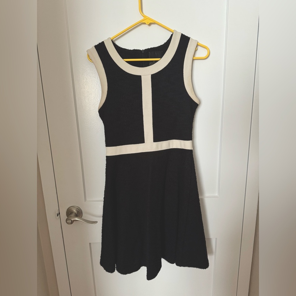 Black & White Soft Tweed Dress